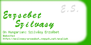 erzsebet szilvasy business card